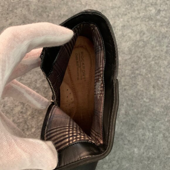 Rockport Cobb Hill Women’s Black Leather Strap Side Zip Ankle Boots - Picture 8 of 10